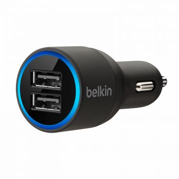 Belkin贝尔金 iPhone/iPad/三星通用双口USB 2.1A车载充电器F8J071bt04
