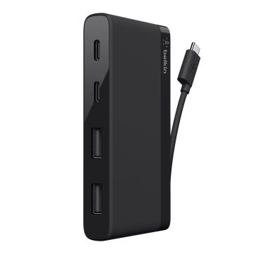 Belkin贝尔金Type-C 4口集线器USB-C hub HUB MacBook笔记本分线器