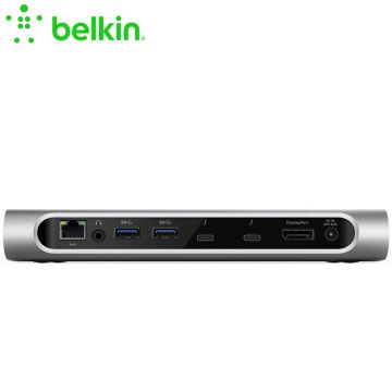 Belkin贝尔金Thunderbolt3代雷电基座接苹果Macbook接口转换器扩展坞