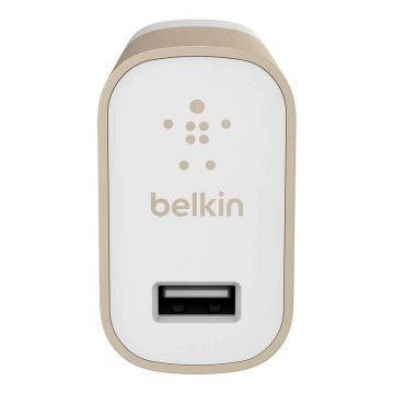 Belkin贝尔金室内通用USB快速充电器2.4安电源适配器F8M731yz
