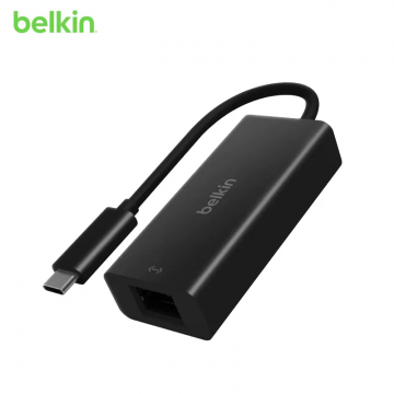 Belkin贝尔金USB-C转2.5GB以太网适配器typec千兆网口拓展游戏外接网线转接头笔记本转换器INC012