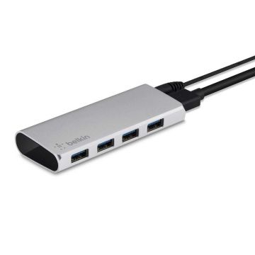Belkin贝尔金USB3.0通用高速4口USB集线器工业级HUB带电源 F4U073qe