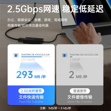 Belkin贝尔金USB-C转2.5GB以太网适配器typec千兆网口拓展游戏外接网线转接头笔记本转换器INC012