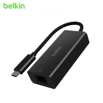 Belkin贝尔金USB-C转2.5GB以太网适配器typec千兆网口拓展游戏外接网线转接头笔记本转换器